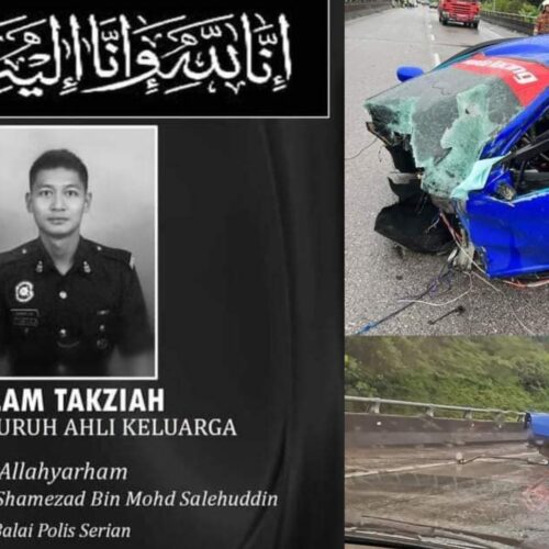 Anggota Polis Maut Dalam Kemalangan Ngeri Di Jalan Serian